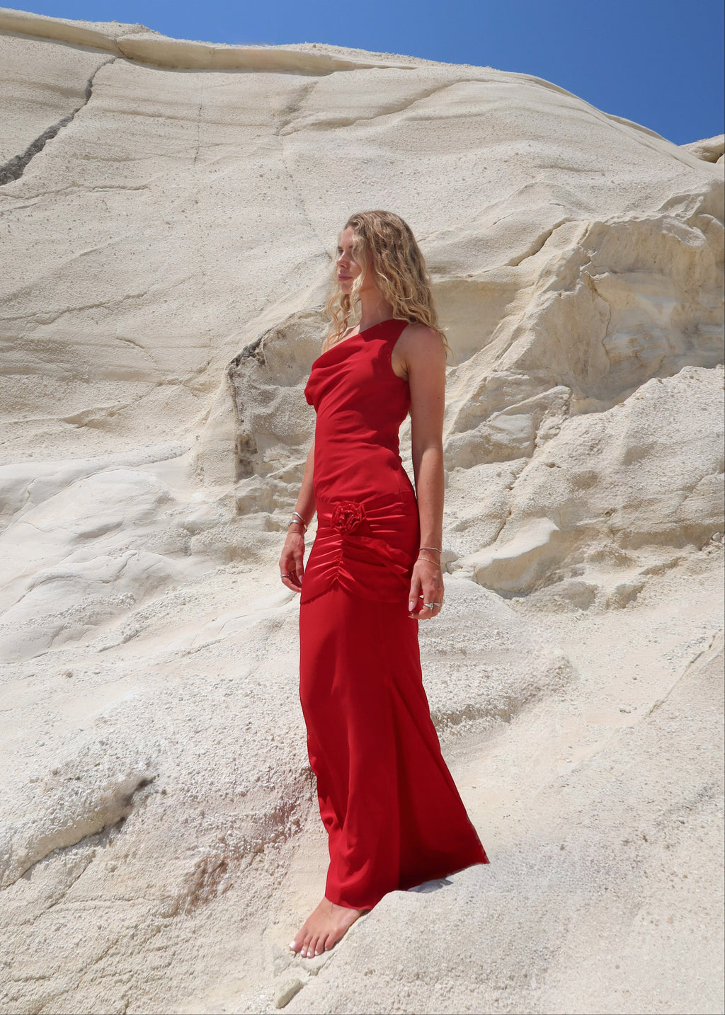 Juliet Silk Maxi Set (Haute Red)